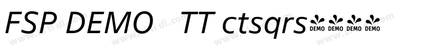 FSP DEMO   TT ctsqrs字体转换